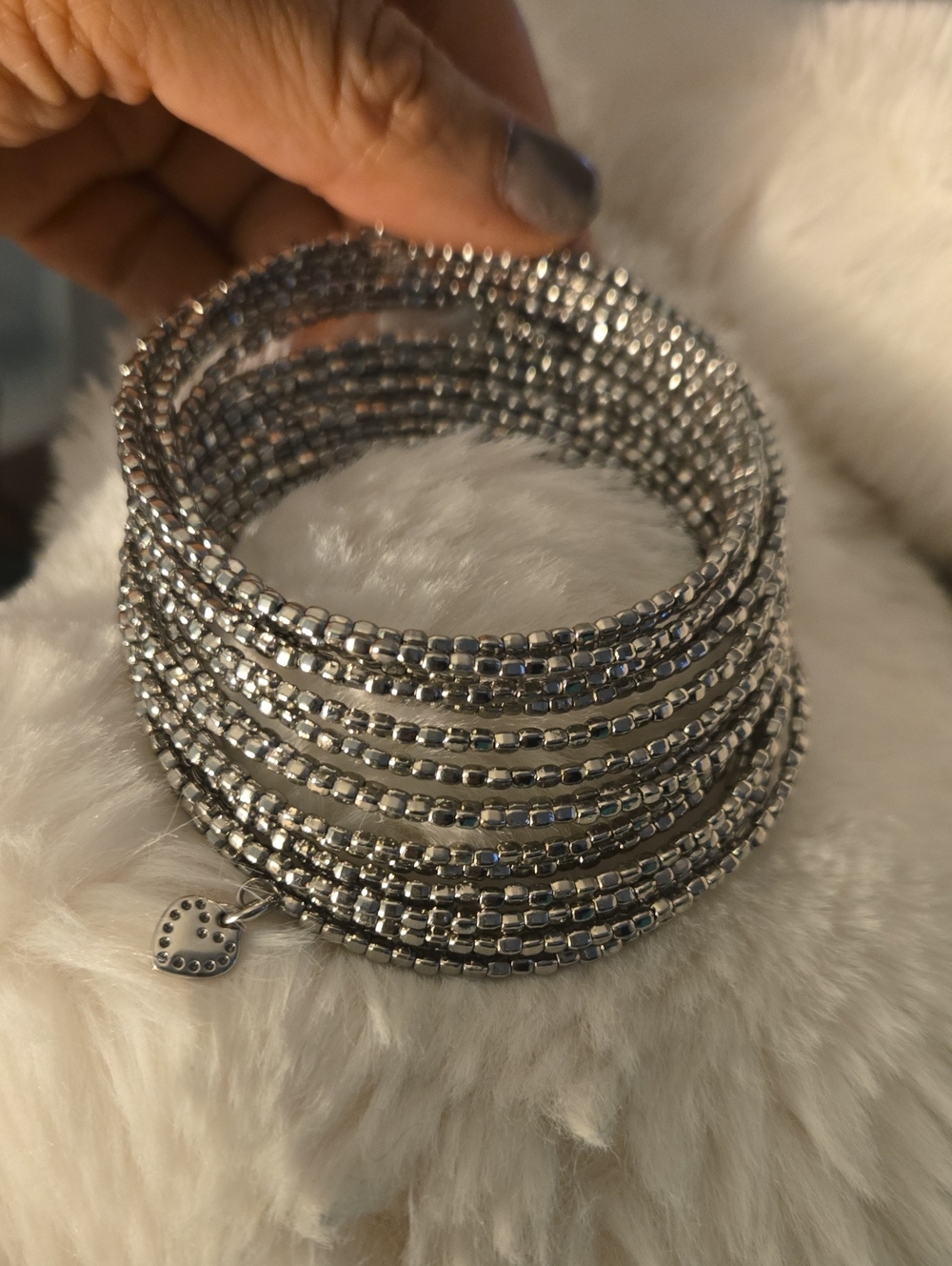 Stella & Dot Bardot Coil Wrap Bracelet - Silver